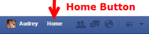 Home button on facebook