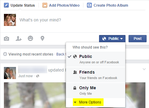 Using Facebook Audience Selector Tool To Choose Who To Share With