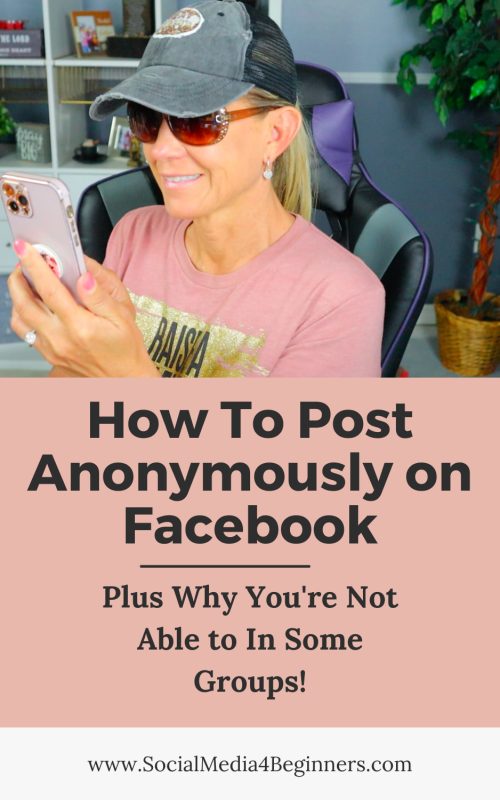 Posting Anonymously inside Facebook Groups